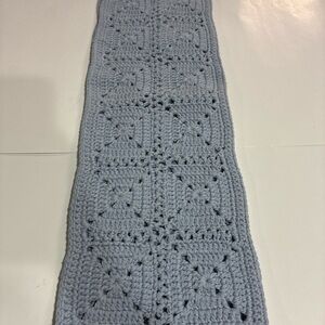 & Other Stories Light Blue Crochet Scarf NWT